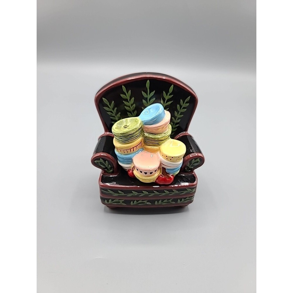 Mary Engelbreit Enesco Chair and Bowls Salt and Pepper #478377 1988